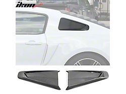 Quarter Window Louvers; Carbon Fiber Print (10-14 Mustang Coupe)