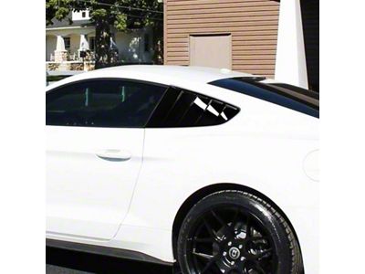 Quarter Window Louvers; Gloss Black (15-23 Mustang Fastback)