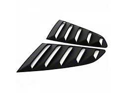 Quarter Window Louvers; Matte Black (15-23 Mustang Fastback)