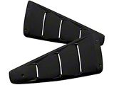 Quarter Window Louvers; Matte Black (05-14 Mustang Coupe)
