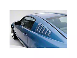 Quarter Window Louvers; Unpainted (05-09 Mustang Coupe)