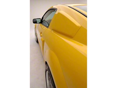 Quarter Window Scoops; Unpainted (05-09 Mustang Coupe)