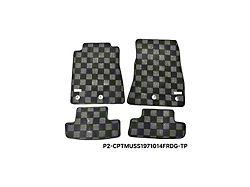 Race Carpet Front and Rear Floor Mats; Dark Gray (10-14 Mustang)