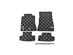 Race Carpet Front and Rear Floor Mats; Dark Gray (15-23 Mustang)