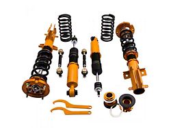Racing Front and Rear Coil-Over Kit; Gold (05-14 Mustang GT, V6)