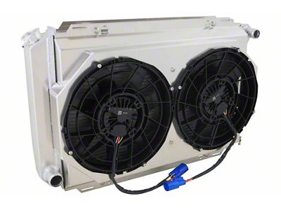 Radiator Shroud with Brushless Cooling Fans; 300-Watt (80-93 Mustang)