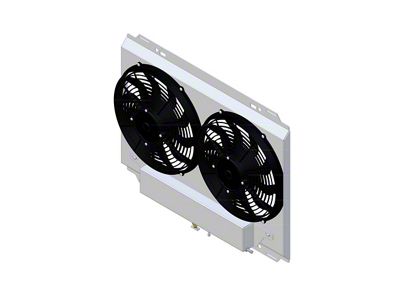 Radiator Shroud with High Performance Cooling Fans; 4.50-Inch Thick (80-93 Mustang)