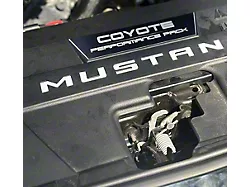 Radiator Shroud Letter Vinyl Inserts; Gloss Black (2024 Mustang)