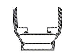 Radio Accent Trim; Domed Carbon Fiber (15-23 Mustang)