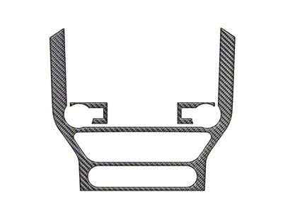 Radio Accent Trim; Domed Carbon Fiber (15-23 Mustang)