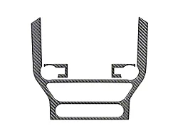 Radio Accent Trim; Domed Carbon Fiber (15-23 Mustang)