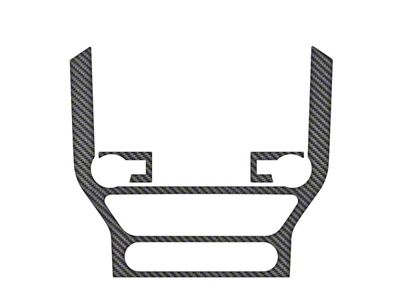 Radio Accent Trim; Raw Carbon Fiber (15-23 Mustang)