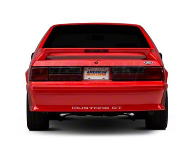 Rear Bumper Cover with Mustang Lettering; Unpainted (87-93 Mustang GT)