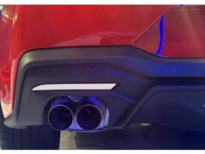 Rear Bumper Marker Lens Blackout; Black Reflective (18-24 Mustang)