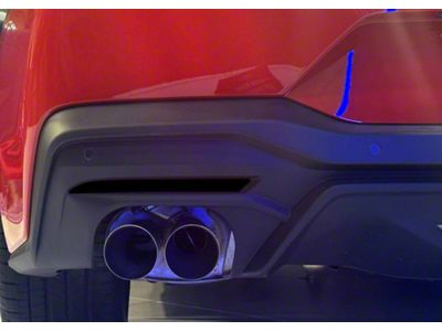 Rear Bumper Marker Lens Blackout; Carbon Fiber (18-25 Mustang)