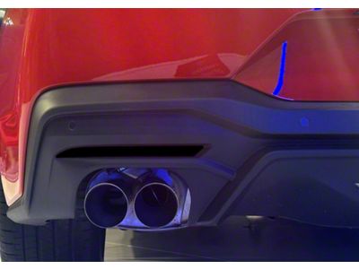 Rear Bumper Marker Lens Blackout; Gloss Black (18-25 Mustang)