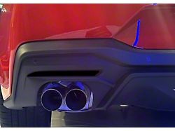 Rear Bumper Marker Lens Blackout; Gloss Black (18-24 Mustang)
