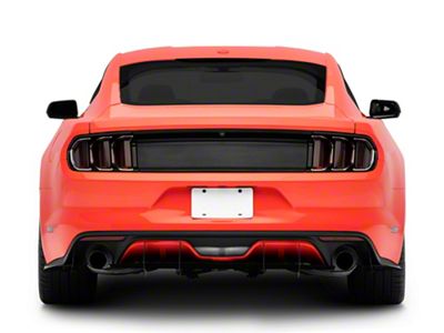 Solid Aluminum Rear Diffuser; Matte Black (15-17 Mustang GT Non-Premium, EcoBoost Non-Premium, V6)