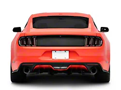 Solid Aluminum Rear Diffuser; Matte Black (15-17 Mustang GT Non-Premium, EcoBoost Non-Premium, V6)