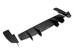 Solid Aluminum Rear Diffuser; Matte Black (15-17 Mustang GT Premium, EcoBoost Premium)