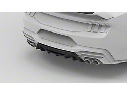 NYTOP Rear Diffuser; Matte Black Polyurethane (24-25 Mustang GT & EcoBoost w/ Active Exhaust)