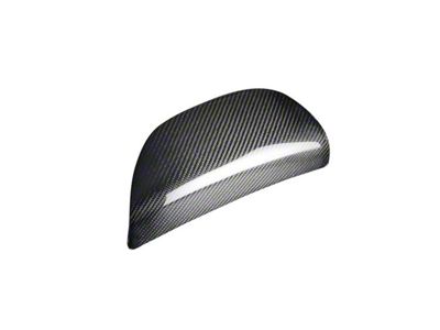 Rear Exhaust Outlet Cover; Carbon Fiber; Driver Side (15-17 Mustang GT Premium, EcoBoost Premium)