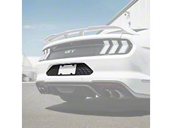 Rear License Plate Frame Trim Cover; Matte Black (15-23 Mustang)