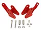 Rear Lower Control Arm Relocation Brackets; Bright Red (05-14 Mustang)