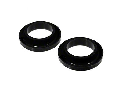 Rear Lower Spring Isolators; Black (99-04 Mustang Cobra)