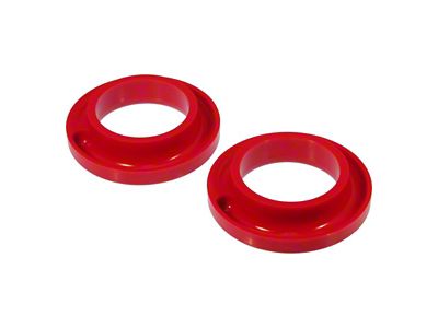 Rear Lower Spring Isolators; Red (99-04 Mustang Cobra)