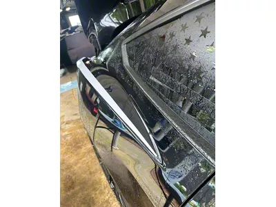 Rear Quarter Spear Decals; Gloss Black (24-26 Mustang)