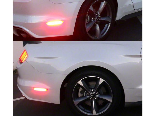 Rear Side Marker Lights; Red (15-17 Mustang)