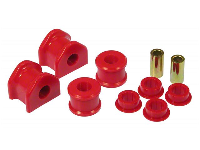 Rear Sway Bar and End Link Bushing Kit; 20mm; Red (05-10 Mustang)