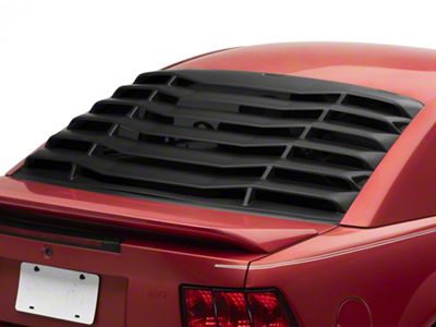 Rear Window Louvers; Black (99-04 Mustang Coupe)