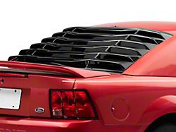 Rear Window Louvers; Gloss Black (99-04 Mustang Coupe)