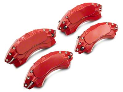 SR Performance Brake Caliper Covers; Red; Front and Rear (11-14 Mustang GT w/o Performance Pack, V6)