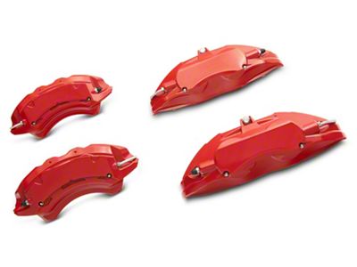 SR Performance Brake Caliper Covers; Red; Front and Rear (15-23 Mustang GT w/o Performance Pack, EcoBoost w/ Performance Pack)