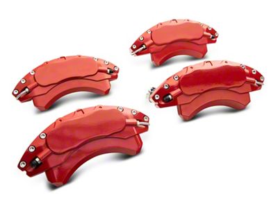 SR Performance Brake Caliper Covers; Red; Front and Rear (15-23 Mustang EcoBoost w/o Performance Pack, V6)