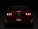 Red Light Bar LED Tail Lights; Black Housing; Clear Lens (05-09 Mustang)