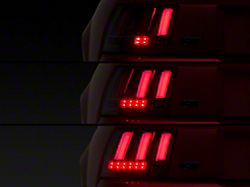 Sequential LED Tail Lights; Jet Black Housing; Clear Lens (99-04 Mustang, Excluding 99-01 Cobra)