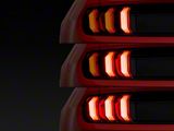 Renegade Series Sequential LED Tail Lights; Gloss Black Housing; Smoked Lens (15-23 Mustang)