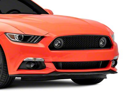 Renegade Series Upper Grille with Fog Lights and LED DRL Rings (15-17 Mustang GT, EcoBoost, V6)