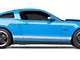 SEC10 Rocker Stripes; Silver (79-23 Mustang)
