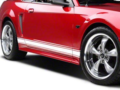 SEC10 Rocker Stripes; White (79-23 Mustang)