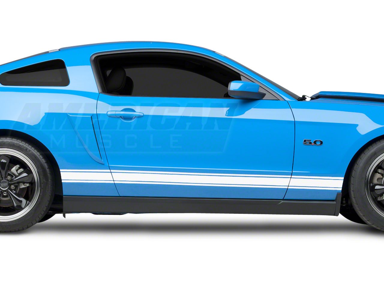 SEC10 Mustang Rocker Stripes; White 26039 (79-23 Mustang
