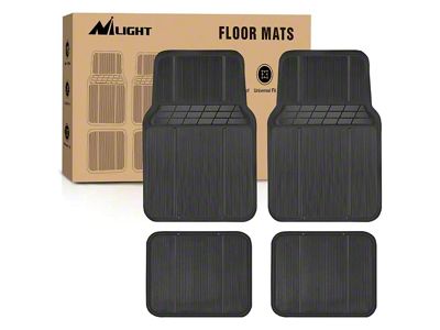 Rubber Floor Mats; Black (Universal; Some Adaptation May Be Required)
