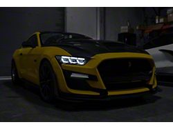 S650 LED DRL Sequential Projector Headlights; Black Housing; Clear Lens (15-17 Mustang; 18-22 Mustang GT350, GT500)