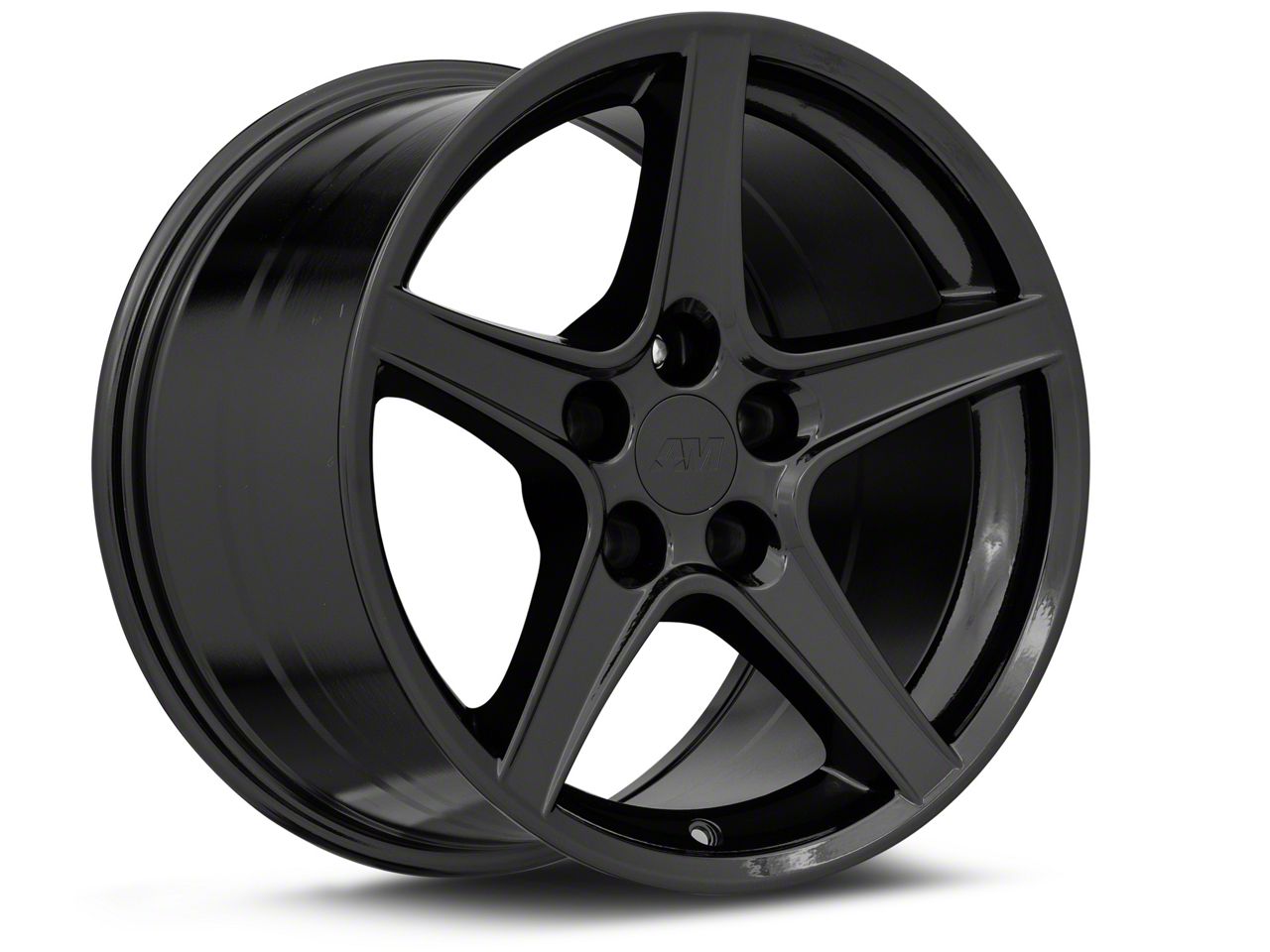 Mustang Saleen Style Gloss Black Wheel; Rear Only; 17x10.5 Mustang Saleen Style Gloss Black Wheel; Rear Only; 17x10.5