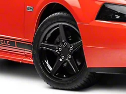 Saleen Style Gloss Black Wheel; 17x9; 24mm Offset (99-04 Mustang)