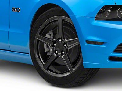 Saleen Style Gloss Black Wheel; 19x8.5 (10-14 Mustang GT w/o Performance Pack, V6)